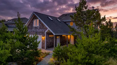 Sold in Manzanita: Scandinavian Modern Pine Ridge Home With Green Space Views